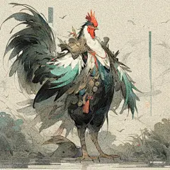 Prompt 灵感！12 生肖中国水墨风机甲 AI 绘画