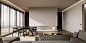 3ds max architecture black corona interior design  kitchen living room modern Render visualization