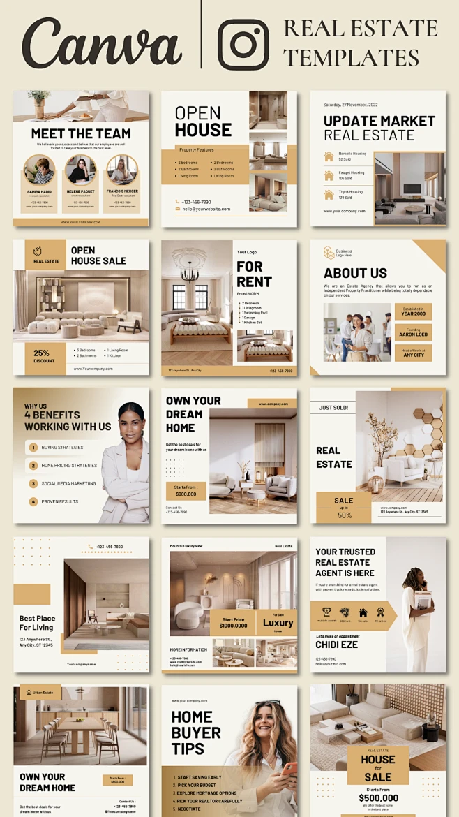 Etsy Canva Templates Real Estate