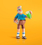 Estúdio Ícone . on Behance Simple Character, Game Character, Character Concept, Cute Characters, Cartoon Characters, Character Illustration, Graphic Illustration, Zbrush, Modelos 3d