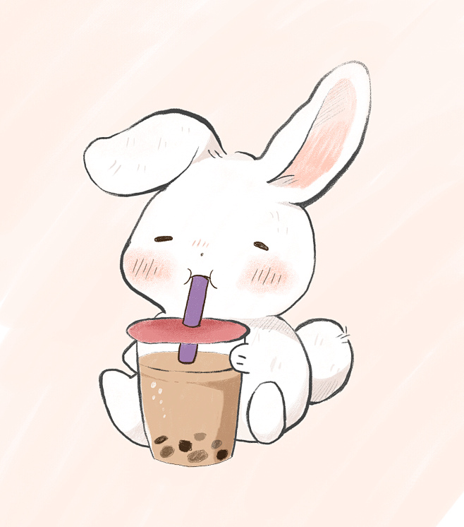 喝奶茶的兔子
