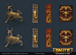 SMITE Chinese Joust Environment assets, Anthony Xenakis : Hi! Here are some of the assets I worked on for the Smite Joust map. Most high-poly meshes were roughed in in 3Ds max, then sculpted in zbrush. Baked in Xnormal, with overlaid shots straight from Z