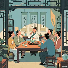 绘制聚会插画-2