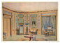 一组19世纪欧美室内装饰风格插图 ​​​​