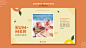 Summer drinks banner template Free Psd