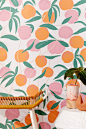 Peaches Removable Wallpaper : Shop Peaches Removable Wallpaper at Urban Outfitters today. Discover more selections just like this online or in-store.  Shop your favorite brands and sign up for UO Rewards to receive 10% off your next purchase!