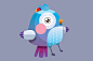 Blue Bird : Is neither Twitter nor a Pokémon, is just a little blue bird with a propeller hat. 