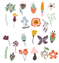 手绘 手绘花卉 卡通 花卉PNG 花瓣 自然 清新 花朵 植物 飞舞 悬浮素材 海报素材 免抠素材 透明背景 png素材 —— 1设计素材网