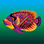 五彩斑斓的鱼图形创意设计-UI设计网uisheji.com -