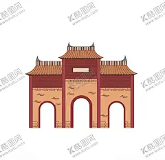 古风建筑 【酷图网】古风建筑,手绘插画,卡通,古风,建筑,中国风,古风插画,设计,城墙,古建,海报,渐变,金色,山,矢量,素材,图案,祥云,宣传,城门,手绘