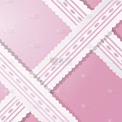 粉红色的背景与复古的白色花边。