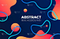 Colorful geometric background. Fluid shapes compos
