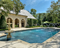 French Formal Estate : This exquisite French formal residence in Highland Park, Texas, features extensive architectural detailing and is surrounded by meticulously maintained gardens and landscape. The residence was