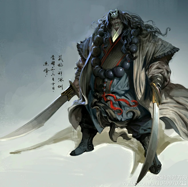 焦杰峰对水浒传—武松有自己的想法新意，突破以往武松在人们心中的形象，自己对角色的认识_CGwall原画网-花瓣网