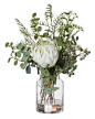 Rogue Artificial Flower Arrangement w/ Water "Native Mix-Pail Vase" 52CM