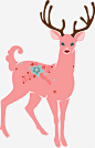 粉色美丽麋鹿高清素材 圣诞节 清新梅花鹿 粉色麋鹿 美丽动物 花朵麋鹿 装饰图案 元素 免抠png 设计图片 免费下载 页面网页 平面电商 创意素材