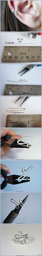 #绕线耳箍#十分十分简单。18G的铜线就是1mm，图上这个线头没磨平，有点影响美观，没有打磨器，锉刀也是少不了哒~ ​​​​