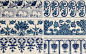 中国纹样集锦之青花图案｜英国建筑家与设计师Owen Jones绘制于19世纪。