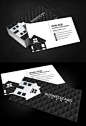 黑白经典建筑装饰公司名片模板设计