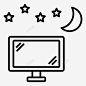 晚上看电视深夜电脑 标识 标志 UI图标 设计图片 免费下载 页面网页 平面电商 创意素材