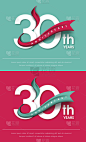 周年纪念,模板,式样,徽章,数字30,垂直画幅,无人,绘画插图,符号,粉色