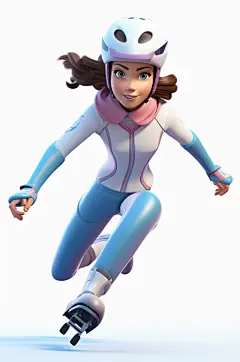 AI数字艺术运动会3D立体女人物模型