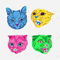 老虎头像高清素材 卡通 头像 彩色 手绘 老虎 免抠png 设计图片 免费下载