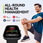 Amazfit Bip 3 Pro Android iPhone 智能手表，4 个卫星定位系统，1.69 英寸彩色显示屏，14 天电池寿命，60 多种运动模式，血氧心率监测器，防水（奶油色） : 亚马逊中国: 个护健康