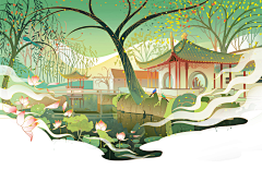 ╰张贝贝采集到插画