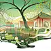 苏州园林插画系列及衍生产品 - Leonardong - 原创作品 - 视觉中国(shijueME)