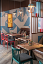 El Luchador - hcreates : The second installment of the popular mexican restaurant, El Luchador, in Xintandi's new development The House. The compact restaurant centers the action around a brightly tiled industrial bar. Recycled timber flooring, exposed ce