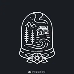 一组黑白手绘插画~ 作者：英国 Liam Ashurst （转）via @插画师精选 ​​​​