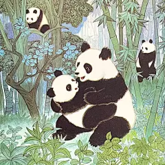 82年的绝美大熊猫插画 - 小红书