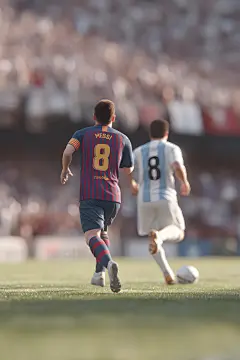 足球场比赛人物摄影