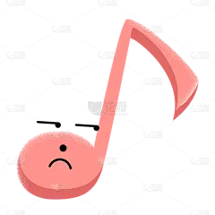手绘-音符表情艺术时间贴纸-SVG1