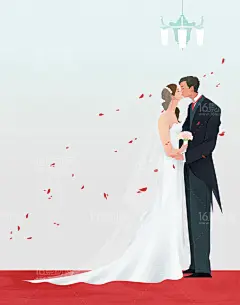 恩爱温馨全家福老人求婚毕业典礼三口之家手绘插画PSD分层素材-淘宝网