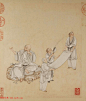 清代字画欣赏《罗汉册》（张照书法+冷枚绘画）