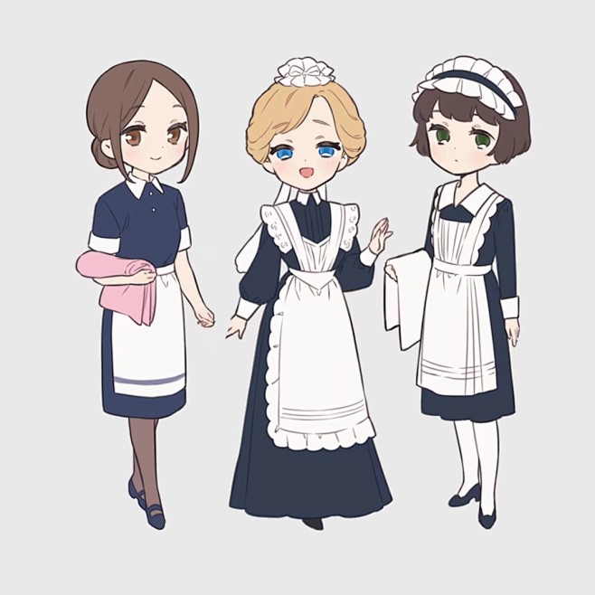 q版女仆装的服饰参考!