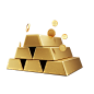 GoldBricks-2黑金风格金融类3D图标