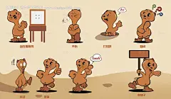 围棋教育吉祥物ip表情包形象设计-设计素材-shejisc.cn