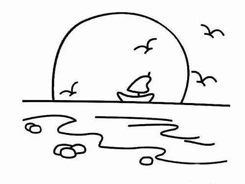 山水简笔画_百度图片搜索