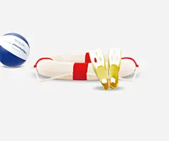 救生圈免抠素材_新图网 https://ixintu.com 拖鞋 排球 救生圈 鸭掌