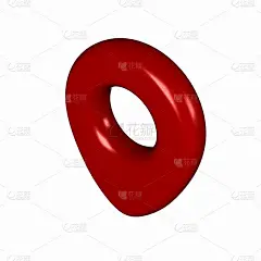 3d红色地图引脚标志位置图标与城市地图上的白色背景。3 d渲染插图。