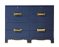 TOP PICK by Lisa Kahn www.kahndesigngroup.com - Sexy lines & a fabulous color! This Westbury Dressing Chest was included in the design of the Arrowhead Springs Hotel by Dorothy Draper in 1939. The chest has eight drawers with unique, solid brass drawe