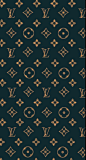 其中可能包括：the louis vuitton wallpaper pattern in gold on dark blue background with circles and lines