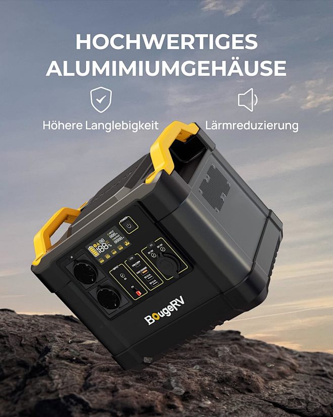 BougeRV Fort 1000 1120Wh Portable Power Station with 1200W Output