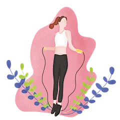 千库网_卡通扁平风跳绳女孩_元素编号12144704