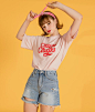 NEVERM!NDLettering Print Short Sleeve T-Shirt | mixxmix | OFFICIAL ENGLISH WEBSITE