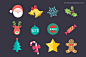 Flat Christmas Icon PSD