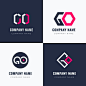 GO字母logo标志矢量图素材